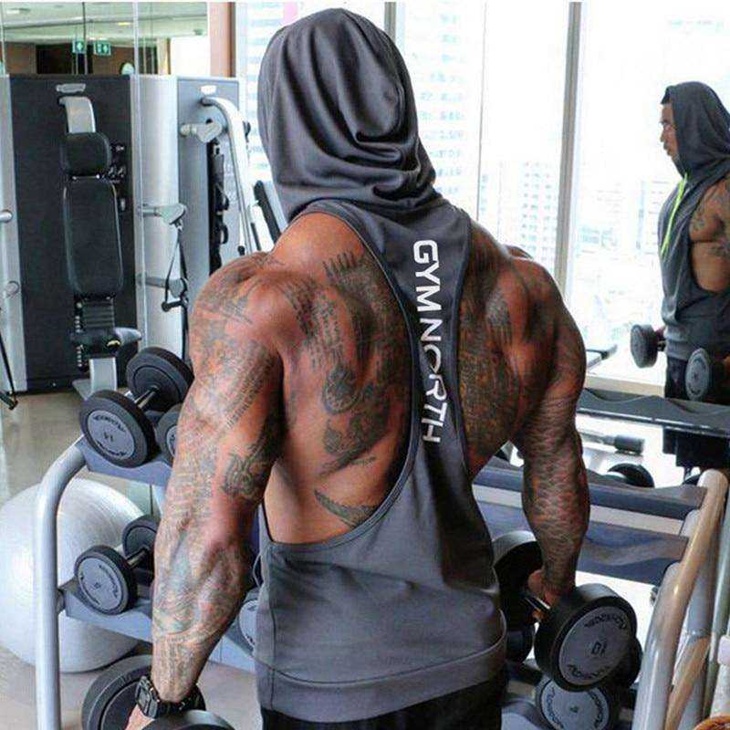 Gym North Summer Aesthetic Bodybuilding Hooded Tank Top