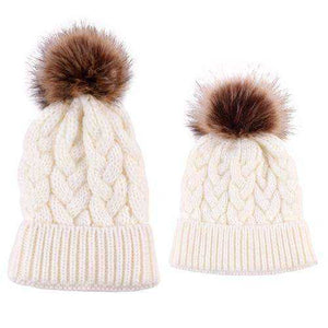 Mother Daughter Warm Knitted Hat
