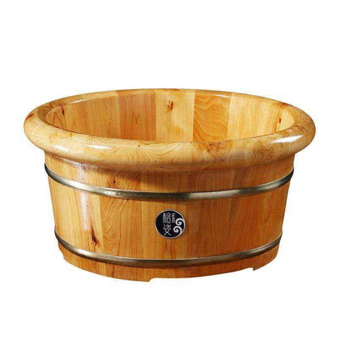 Image of Thickened Eco-friendly Solid Wood Detox Foot Bath Bucket