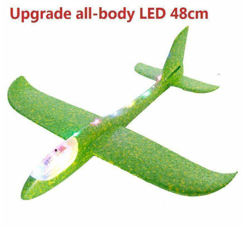 LED Hand Throwing Airplane Glider