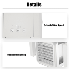 New Dual Tank Mini Portable Usb Air Conditioner Humidifier Purifier With 7 Color LED