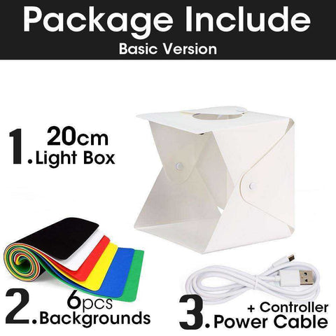 Image of Portable USB Mini LED Light Folding Photo Studio/Light Box