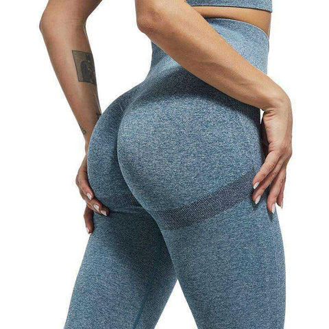 Image of Slim High Waist Bubble Butt Push Up Seamless Fitness Women Leggings