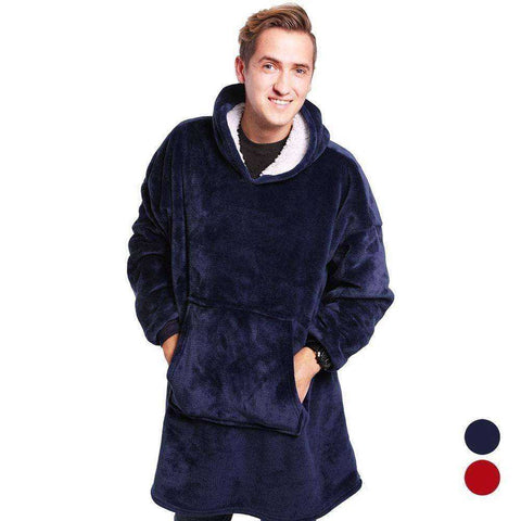 Image of Winter Sherpa Blanket With Sleeves