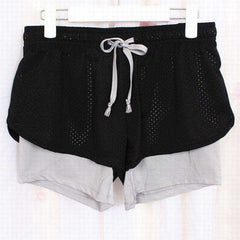 Women Yoga Short Leggins  Mesh Breathable