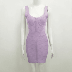 Sexy V Neck Backless Shining Bandage Party Dress