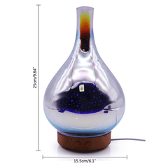 3D Glass Vase Shape Air Humidifier 7 Color Led Night Light
