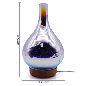 3D Glass Vase Shape Air Humidifier 7 Color Led Night Light
