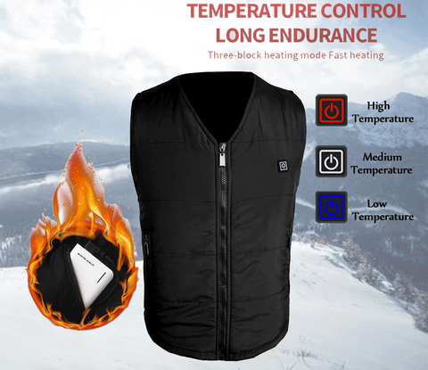 Men Women USB Infrared Thermal Heating Waistcoat Vest Jacket