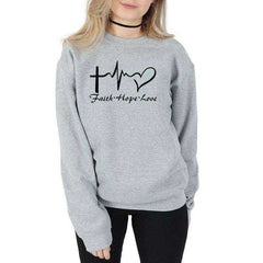 Faith Hope & Love Letter Christian Sweatshirt