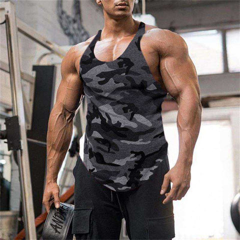 Image of Men's Bodybuilding Tank Tops Gym Sleeveless Vest Shirts Plus Size