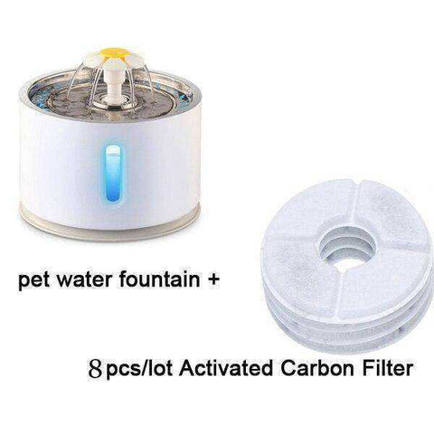 Image of 2.4L Automatic Water Fountain LED Electric Mute Drinking Pet Bowl Dispenser