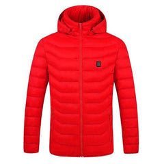 USB Electric Heated Vest Cotton Coat Camping Hiking Thermal Warmer Jacket