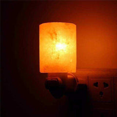 Warm White Salt Lamp Natural Crystal Hand Carved Air Purifying