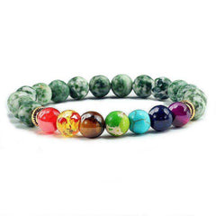 Natural Stone Tiger Eye 7 Chakra Bracelets