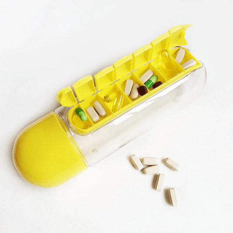 Image of Water Bottle with Pills Holder