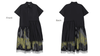 Painted Style Women Black Long Shirt Casual Dress