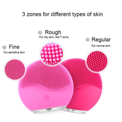 Electric Sonic Vibration Massager Silicone Facial Cleansing Brush