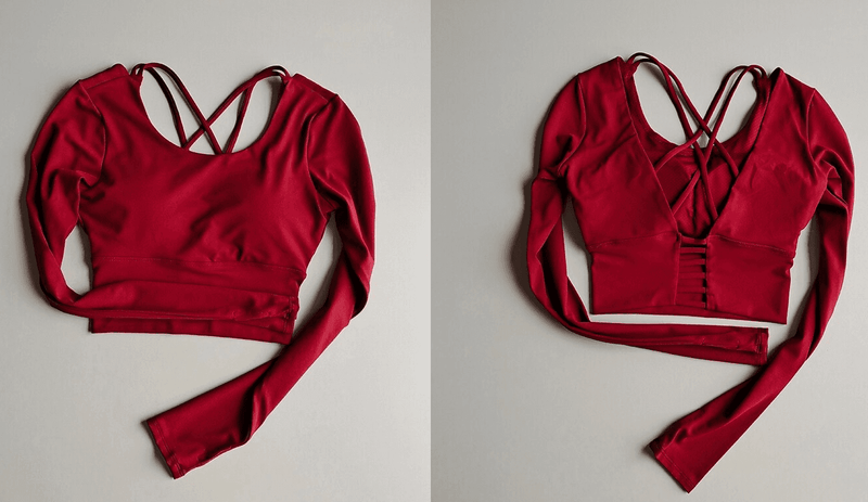 Women's Long Sleeve Gym Yoga Sports Fitness Workout T-shirt With Chest pad