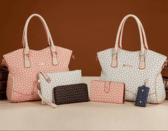 Women's Fashion Leather Bags 6 Piece Set Designer