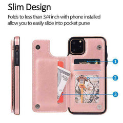 Wallet Leather Cell Phone Case for IPhone 11 Pro Max 6S 6 7 8 Plus XS Max XR Case Cover Retro Flip