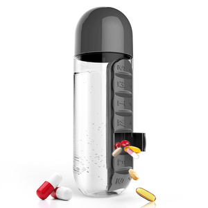 Water Bottle with Pills Holder