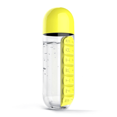 Water Bottle with Pills Holder