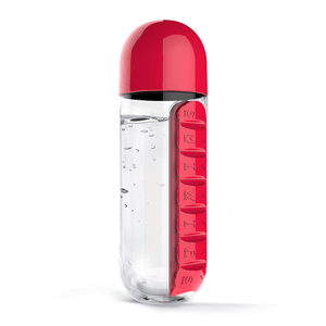 Water Bottle with Pills Holder