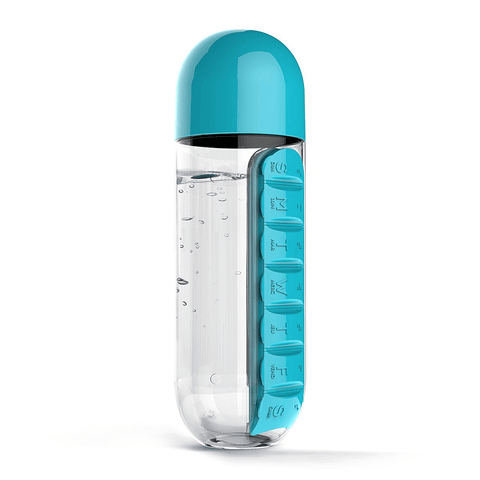 Image of Water Bottle with Pills Holder