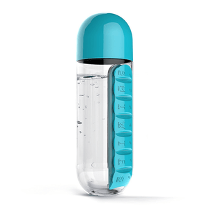 Water Bottle with Pills Holder