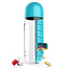 Water Bottle with Pills Holder