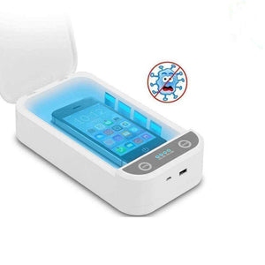 White Portable UV Light Cell Phone & Keys Sterilizer Disinfectant