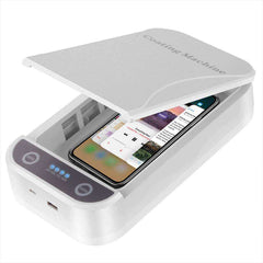 White Portable UV Light Cell Phone & Keys Sterilizer Disinfectant