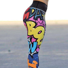 Women High Waist Push Up Digital Printing Workout Fitness Leggings - AWAKENING AESTHETICS