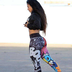 Women High Waist Push Up Digital Printing Workout Fitness Leggings - AWAKENING AESTHETICS