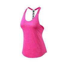 Women T - Backless Loose Sleeveless Sports Yoga Fitness Workout Crop Tops Shirts - AWAKENING AESTHETICS