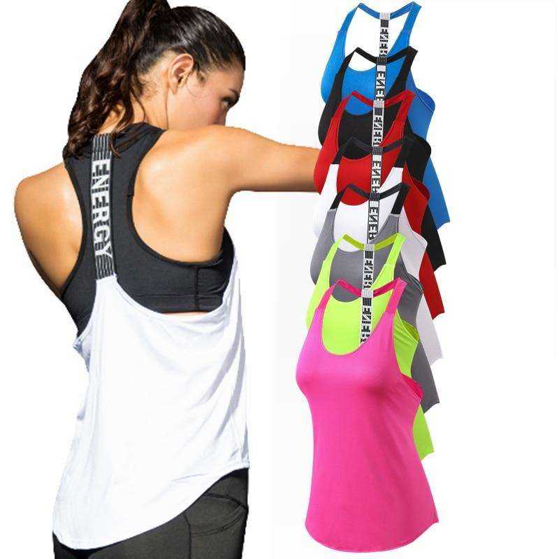 Women T - Backless Loose Sleeveless Sports Yoga Fitness Workout Crop Tops Shirts - AWAKENING AESTHETICS