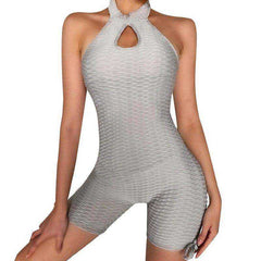 Women's Off - Shoulder Tight Elastic Home Gym Sports Yoga Romper - AWAKENING AESTHETICS
