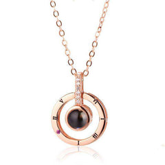 I Love You Necklace 100 Languages Projection Pendant