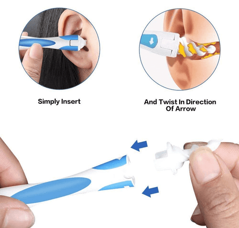 Image of 16 Tips Easy Earwax Removal Soft Spiral Cleaner