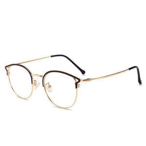 Anti-Radiation Blue Light Round Cat Eyes Eyeglasses