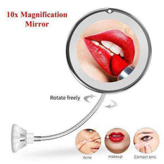 Dropshipping Flexible Makeup LED 10X Magnifying Mirror