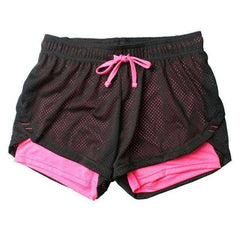 Women Yoga Short Leggins  Mesh Breathable