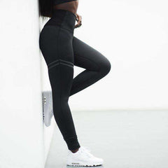 High Waist Fitness Gold Print Leggings