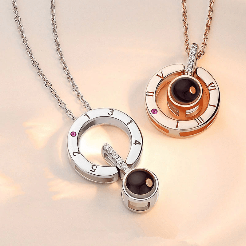 I Love You Necklace 100 Languages Projection Pendant