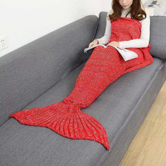 Soft All Seasons Knitted Mermaid Tail Blanket