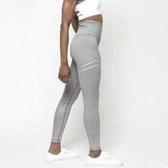 High Waist Fitness Gold Print Leggings