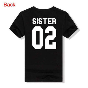 Fashion Sister 01 02 Best Friends T Shirts Aesthetic Harajuku Tops