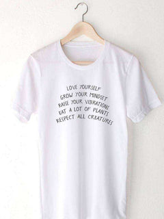 Love Yourself Grow Your Mindset Harajuku T Shirt Women