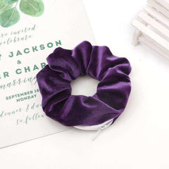 New Velvet Tencel Zipper Pocket Hairband Elastic  Accessories